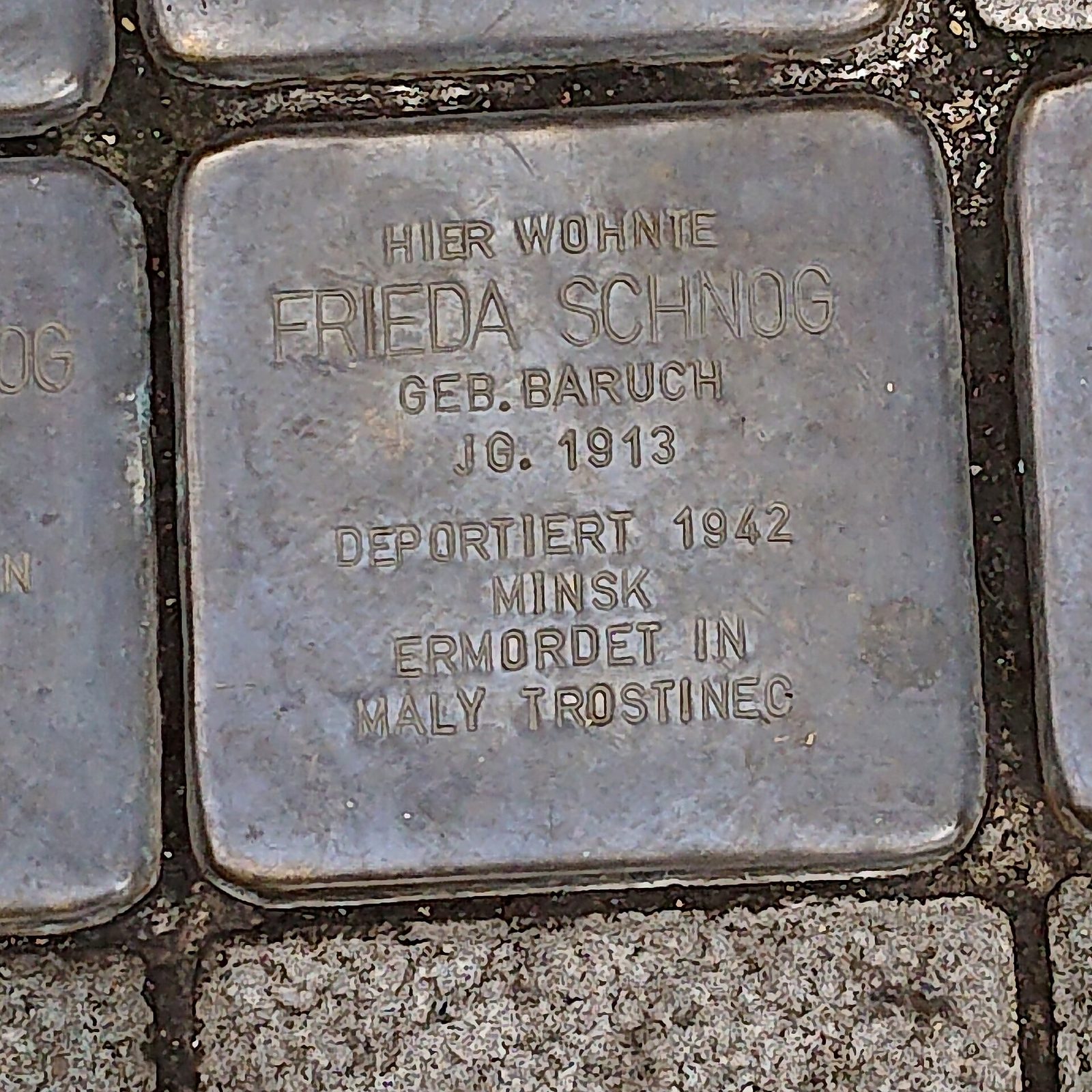 Bergheim Krankenhausstrasse Stolperstein Frieda Schnog