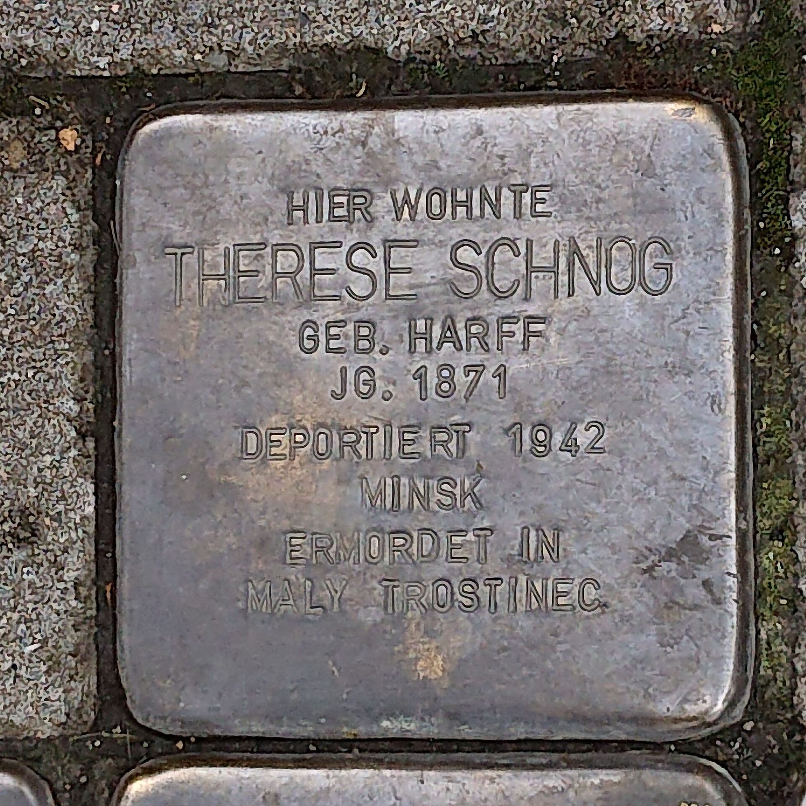 Bergheim Krankenhausstrasse Stolperstein Therese Schnog