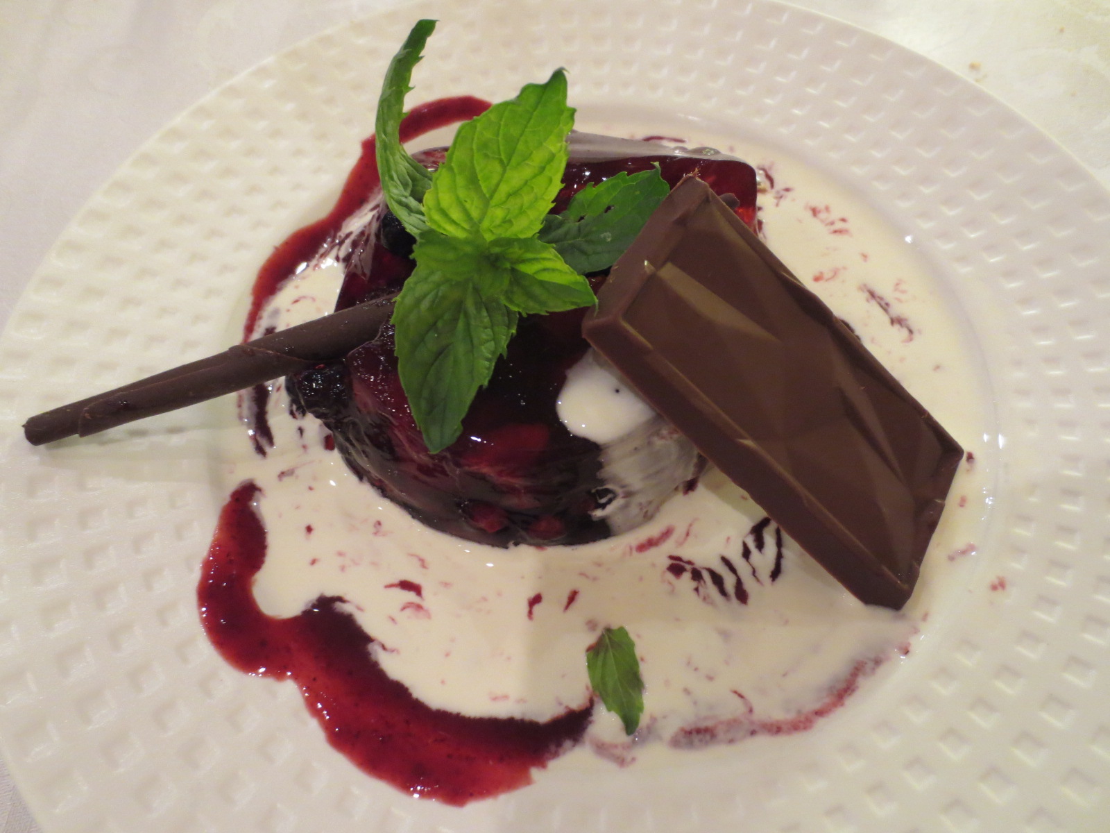 Dessert aux cassis