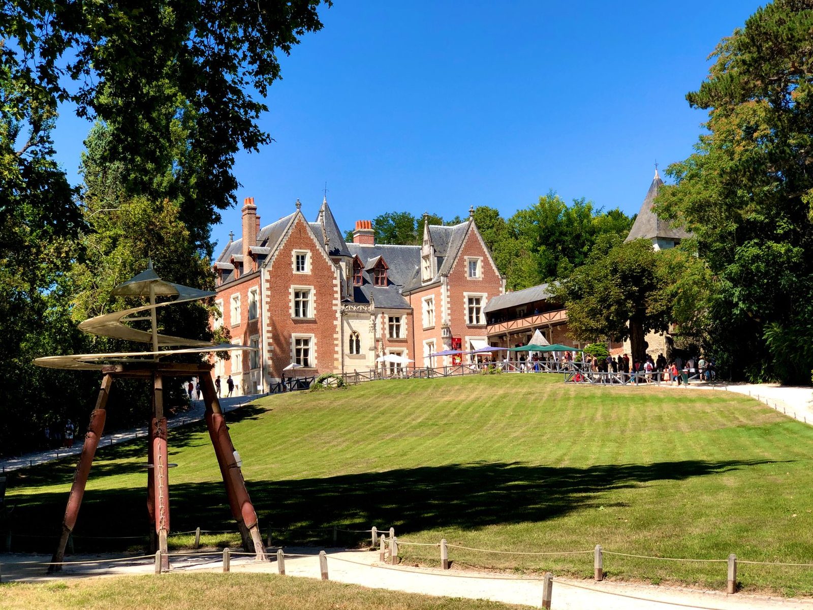 Beautiful view of Château du Clos Lucé in Amboise, once home to Leonardo da Vinci.