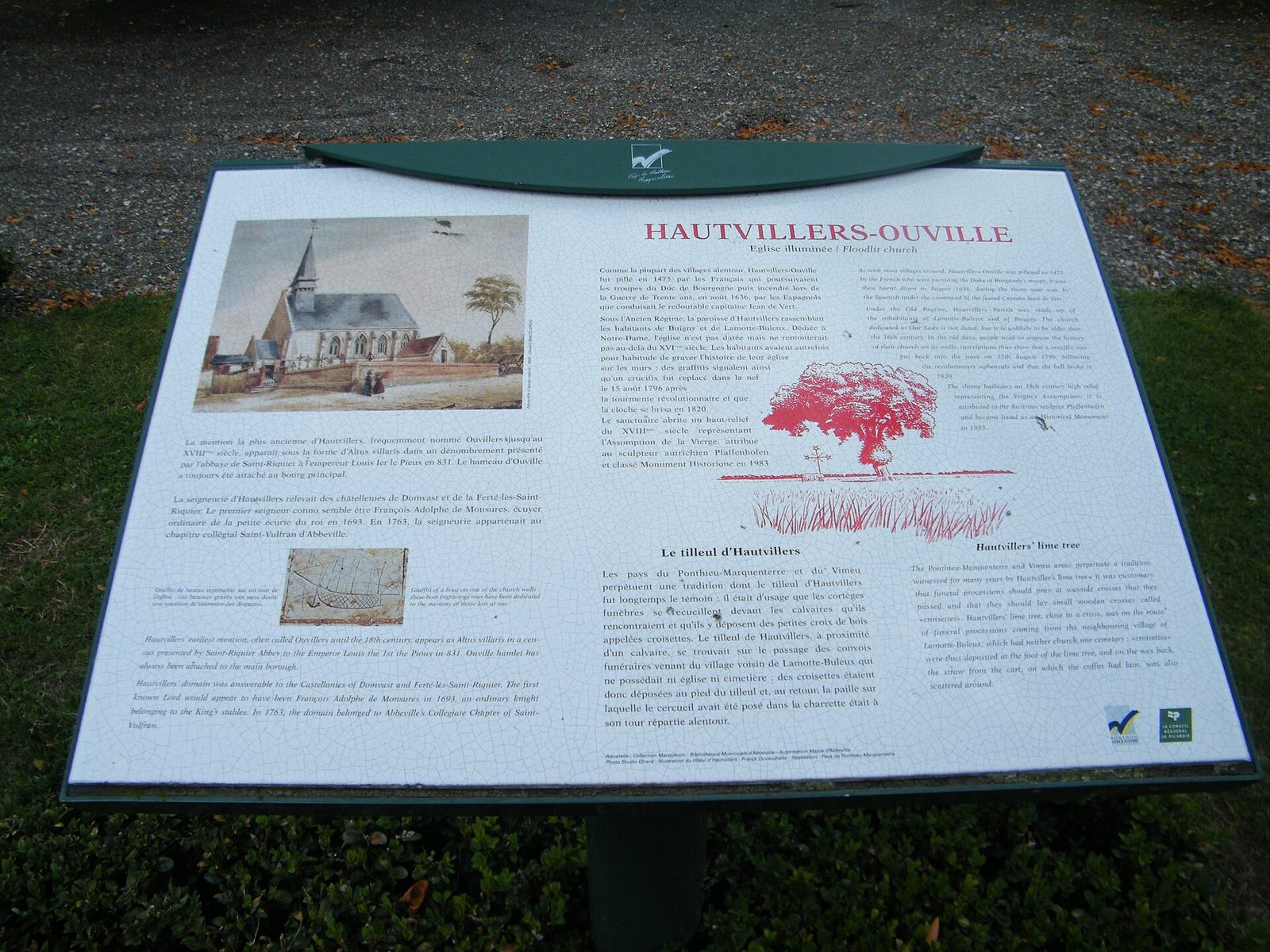 Hautvillers-Ouville, Somme, Fr, panneau (2)
