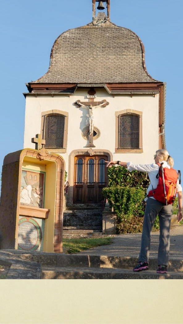 La chapelle-calvaire du Marlenberg, au-dessus de Marlenheim