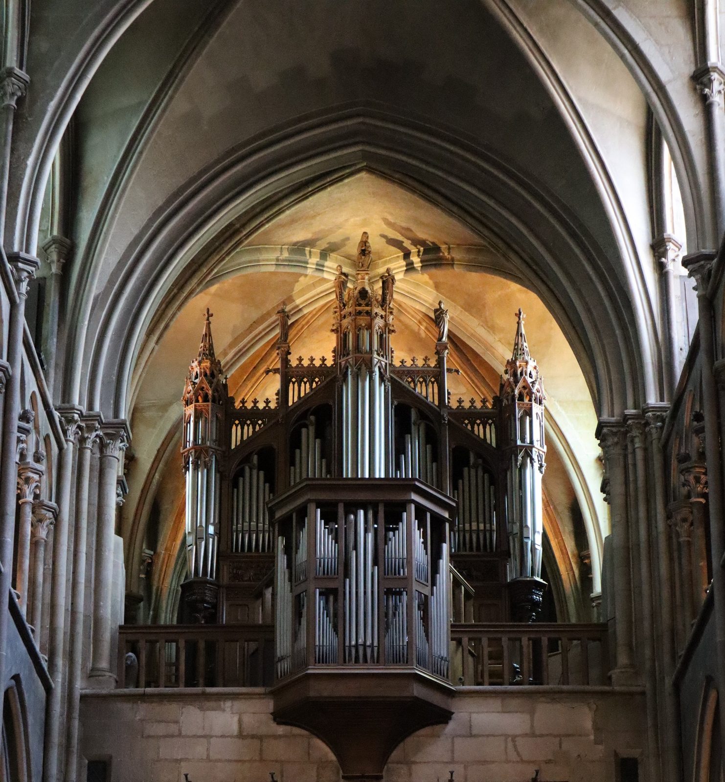 Dijon (21) Église Notre-Dame - Intérieur - Grandes-Orgues