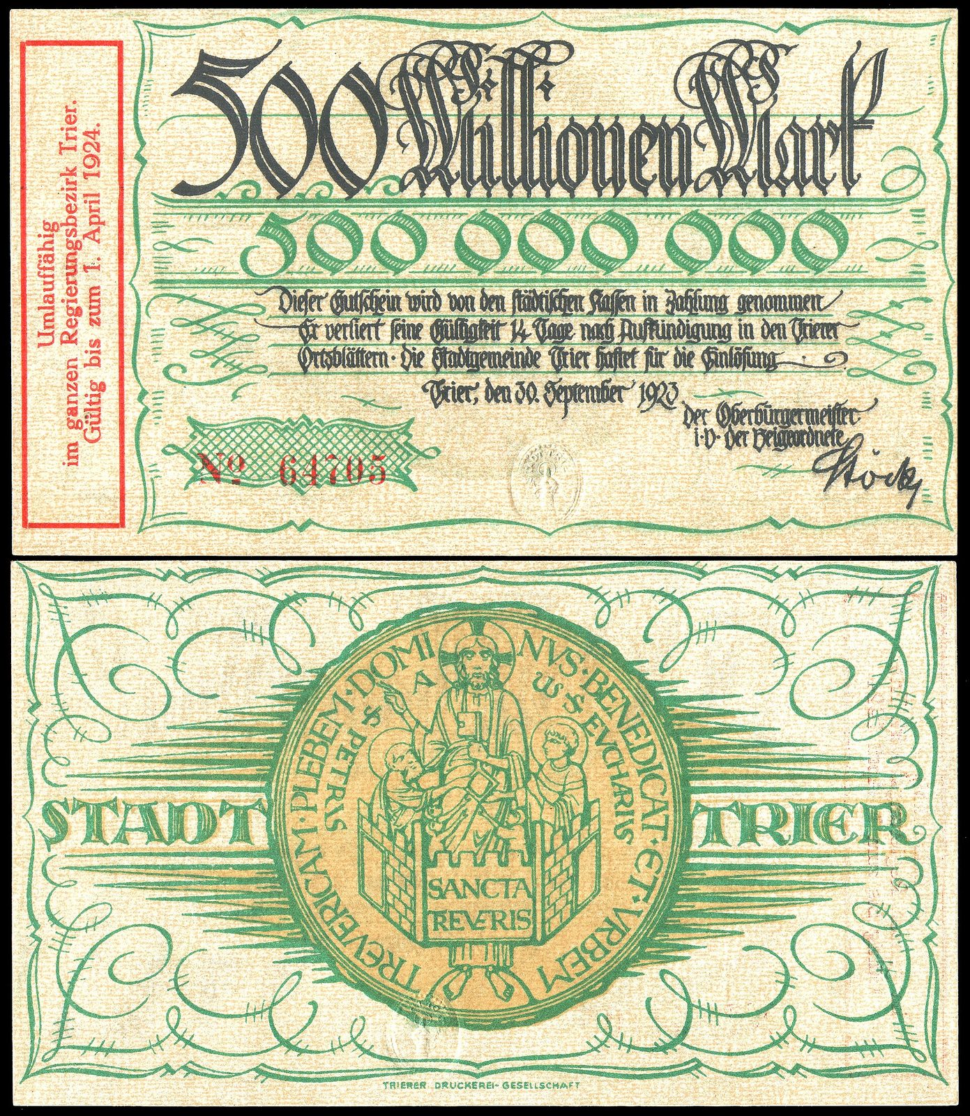 Trier 500 Millionen Mark Fritz Quant