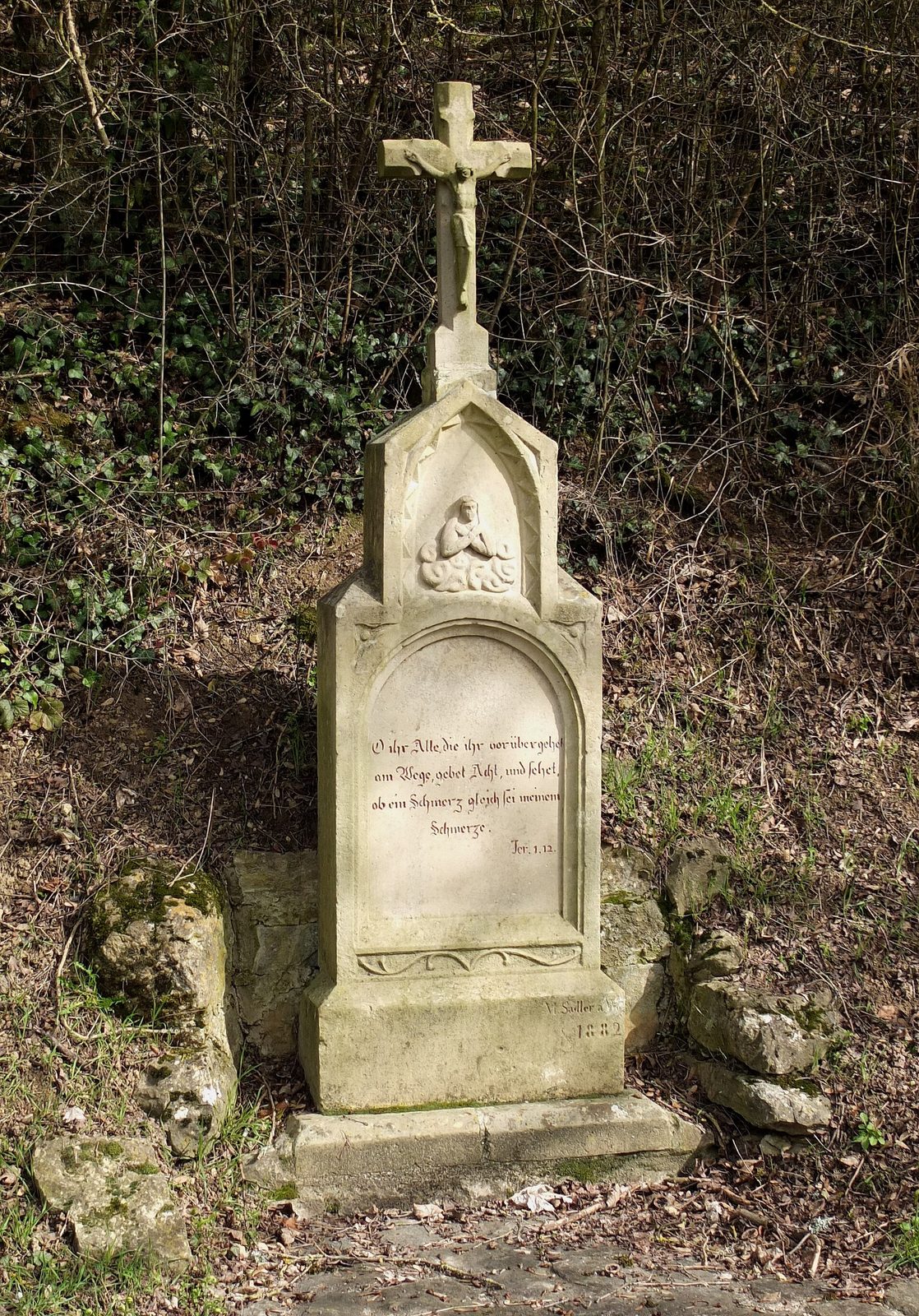 Wormeldange Wegekreuz 1882